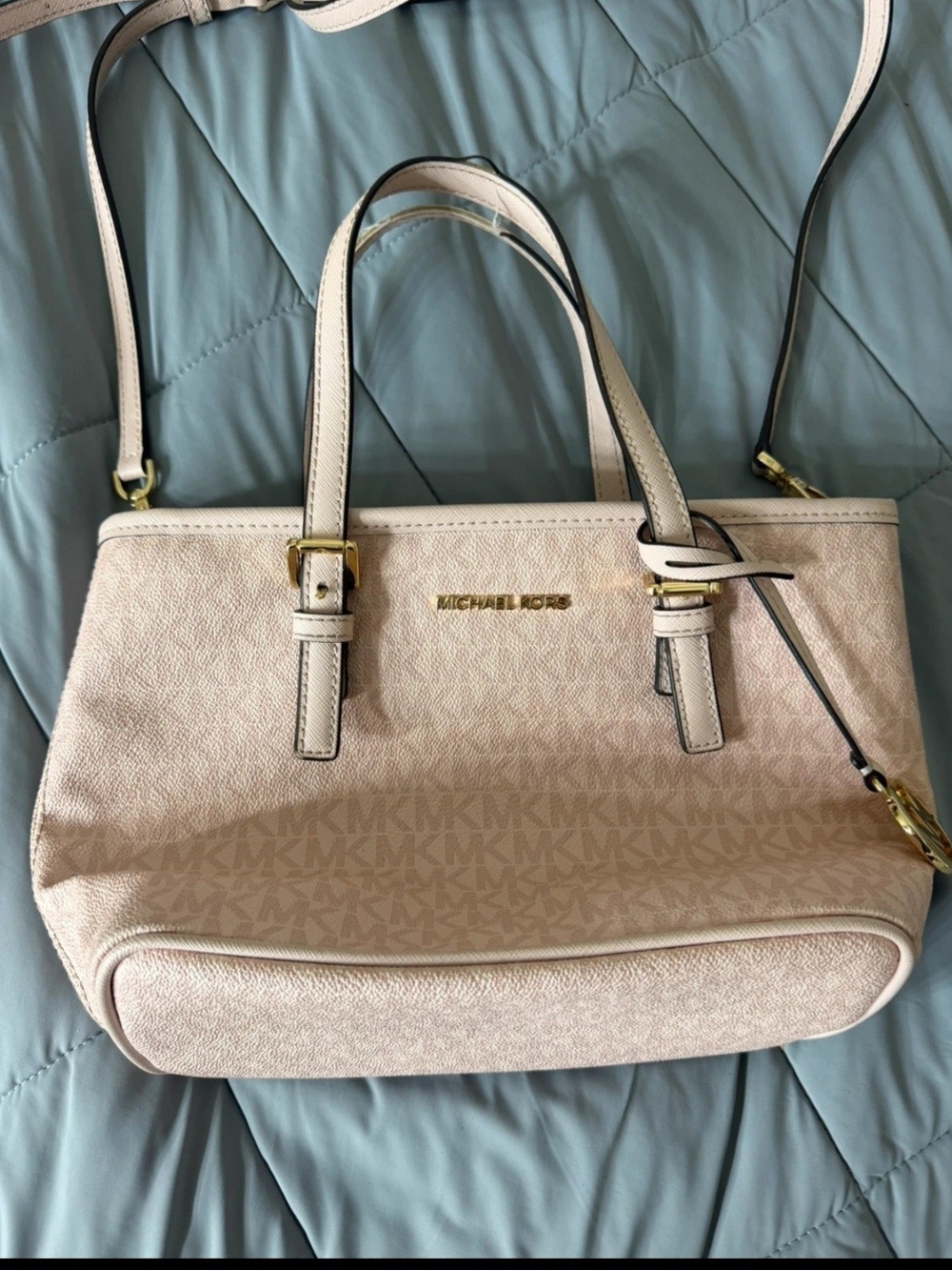 Michael Kors Pink Signature Satchel Bag
